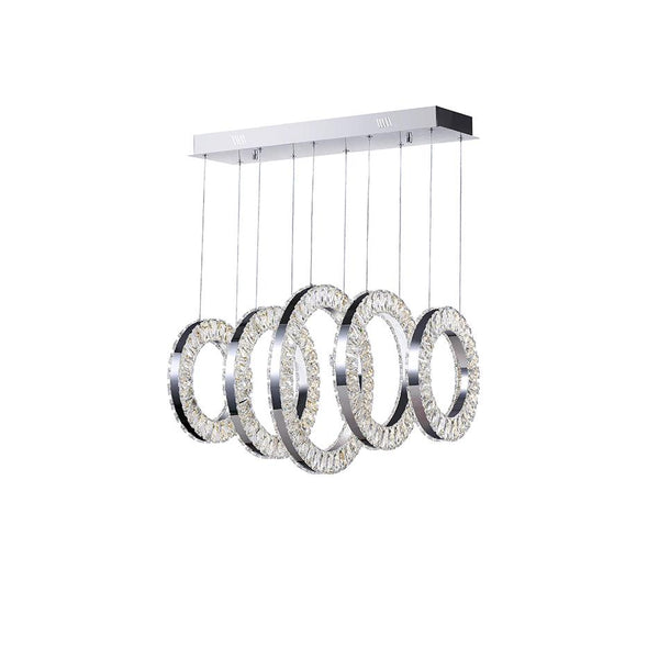 LED Chandelier with Chrome Finish - Neoluxe Lighting
