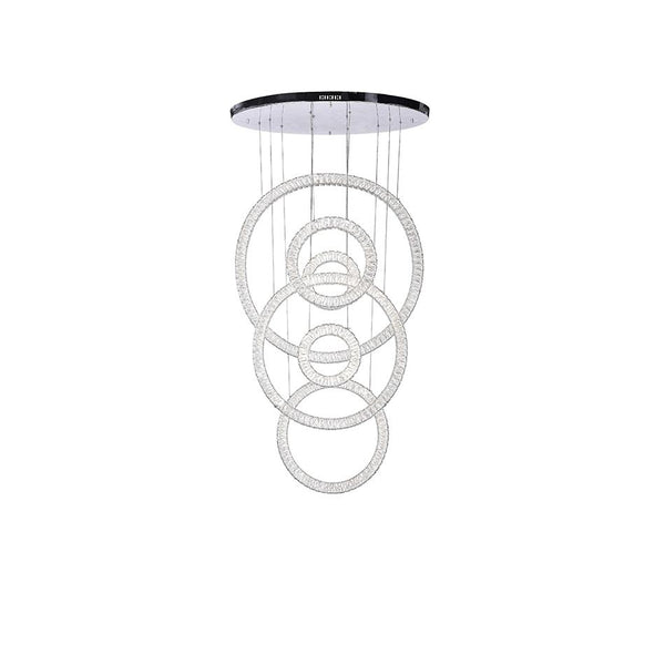 LED Chandelier with Chrome Finish - Neoluxe Lighting