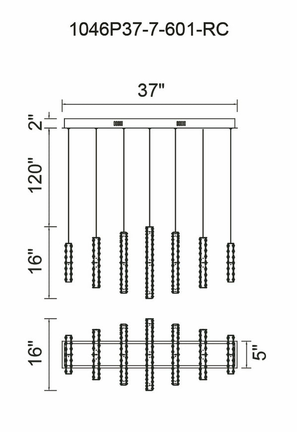 LED Chandelier with Chrome Finish - Neoluxe Lighting