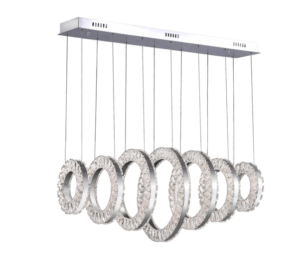 LED Chandelier with Chrome Finish - Neoluxe Lighting