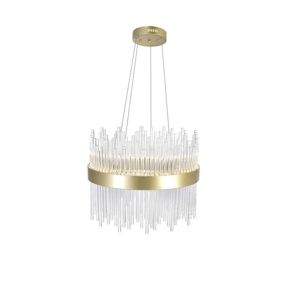 LED Chandelier with Antique Brass Finish - Neoluxe Lighting