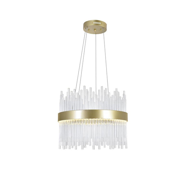 LED Chandelier with Antique Brass Finish - Neoluxe Lighting