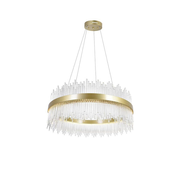 LED Chandelier with Antique Brass Finish - Neoluxe Lighting