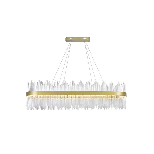 LED Chandelier with Antique Brass Finish - Neoluxe Lighting