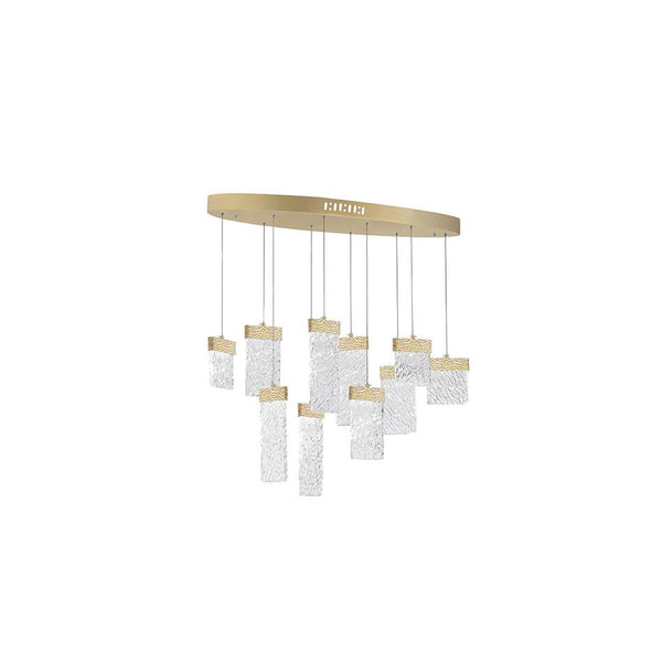 LED Chandelier with Gold Leaf Finish - Neoluxe Lighting