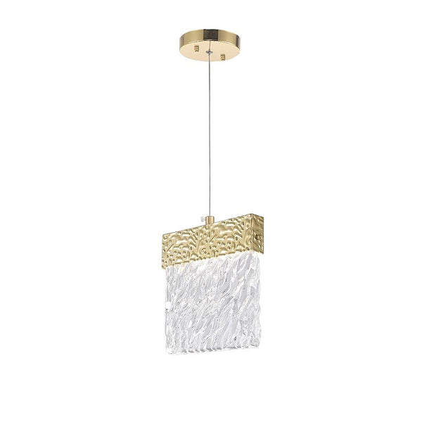 LED Pendant with Gold Leaf Finish - Neoluxe Lighting