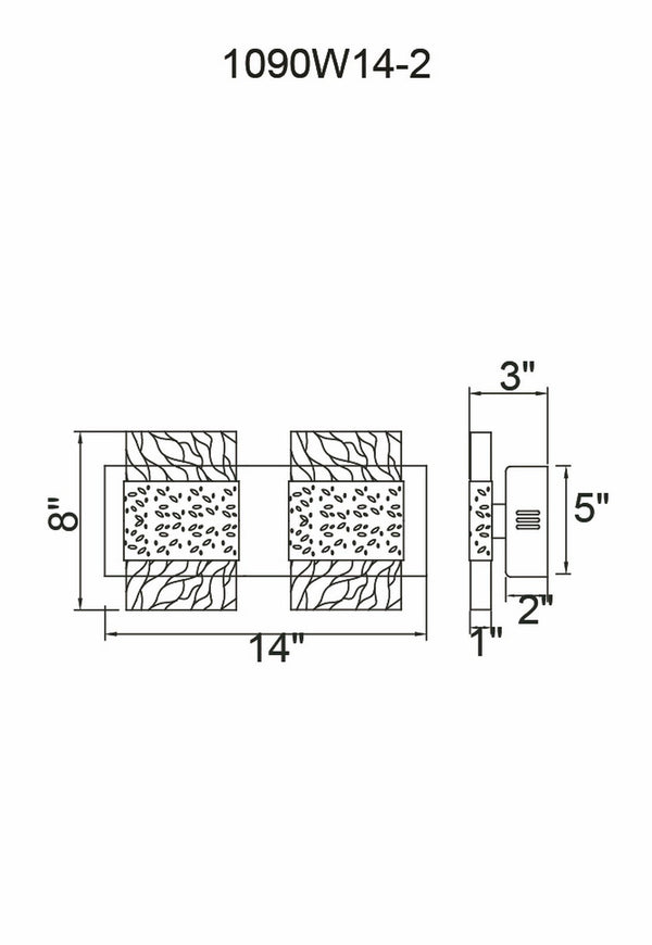 LED Wall Sconce with Pewter Finish - Neoluxe Lighting