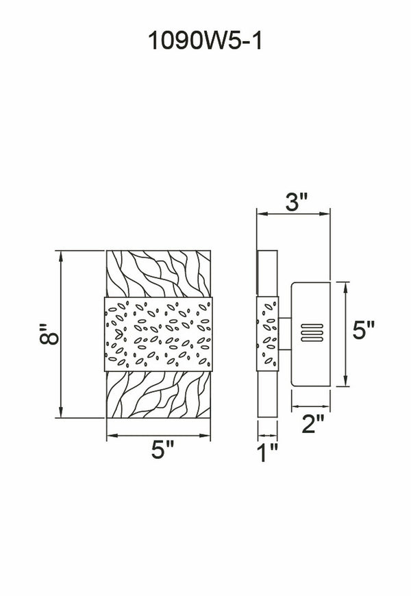 LED Wall Sconce with Pewter Finish - Neoluxe Lighting