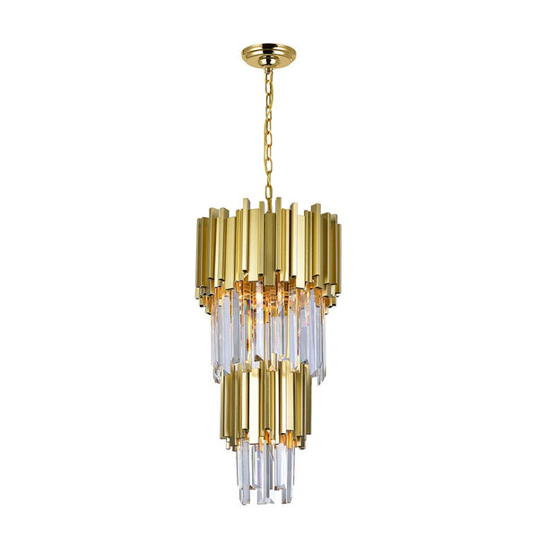 4 Light Down Mini Chandelier with Medallion Gold Finish - Neoluxe Lighting
