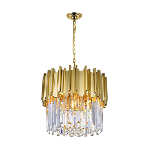 4 Light Down Chandelier with Medallion Gold Finish - Neoluxe Lighting
