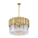 7 Light Down Chandelier with Medallion Gold Finish - Neoluxe Lighting