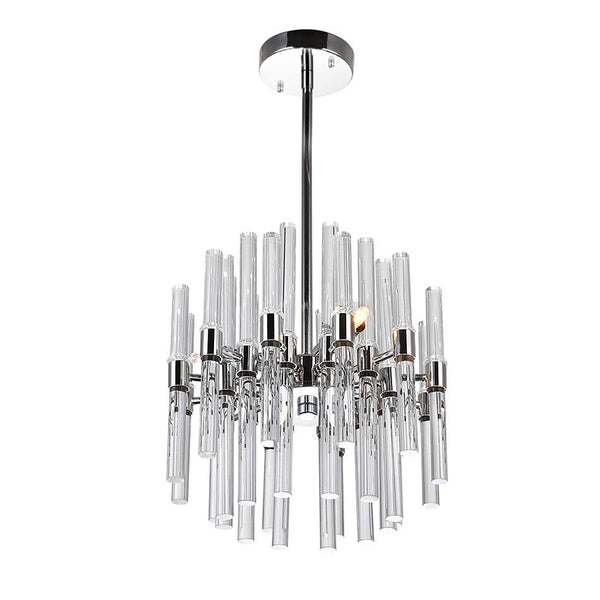 3 Light Mini Chandelier with Polished Nickel Finish - Neoluxe Lighting