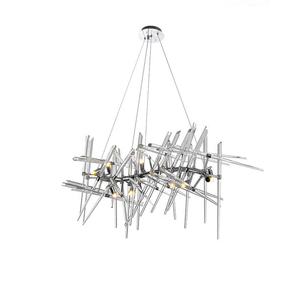 10 Light Chandelier with Chrome Finish - Neoluxe Lighting