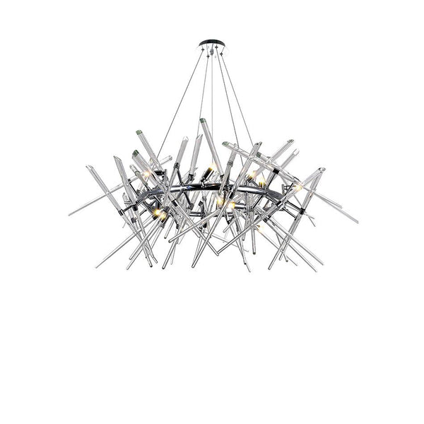 12 Light Chandelier with Chrome Finish - Neoluxe Lighting