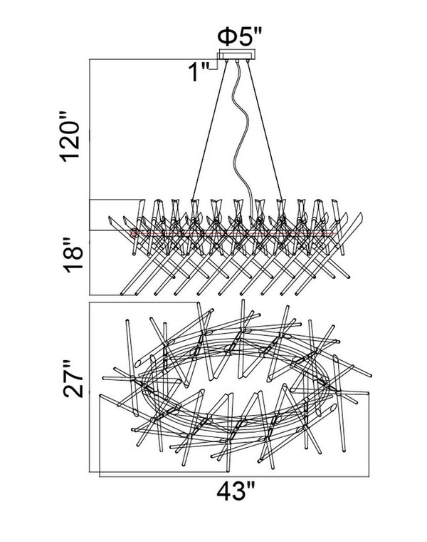 12 Light Chandelier with Chrome Finish - Neoluxe Lighting