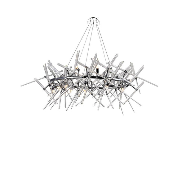 12 Light Chandelier with Chrome Finish - Neoluxe Lighting