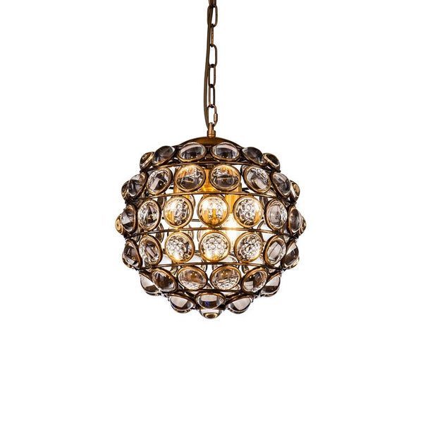Gold Crystal Round Pendant - Neoluxe Inc.