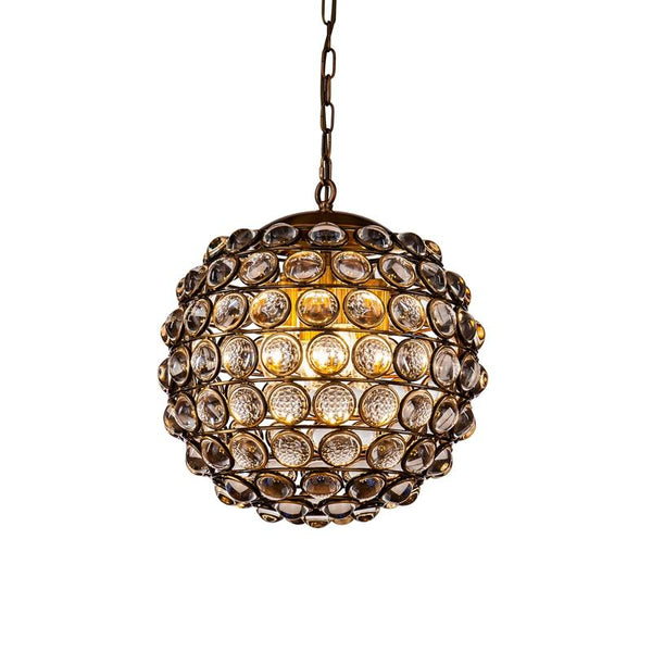 Gold Crystal Round Pendant - Neoluxe Inc.