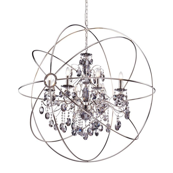"Spacial" Collection Black Nickel Smoked Crystal Chandelier - Neoluxe Inc.