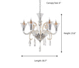 "Kalo" 6-Light Clear Glass with Accents Chandelier