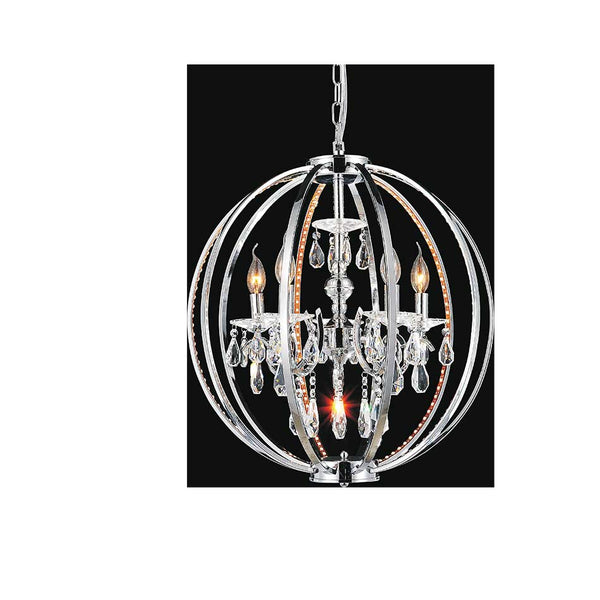 5 Light Up Chandelier with Chrome finish - Neoluxe Lighting