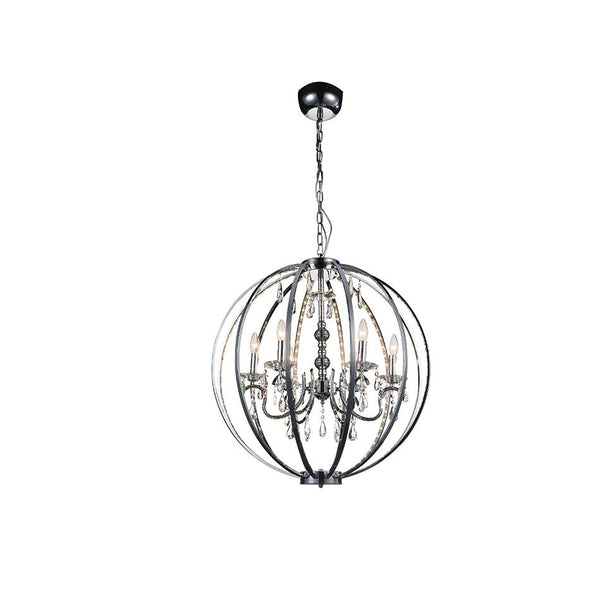 6 Light Up Chandelier with Chrome finish - Neoluxe Lighting