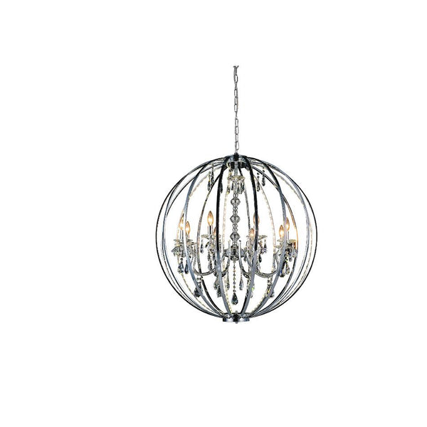 8 Light Up Chandelier with Chrome finish - Neoluxe Lighting