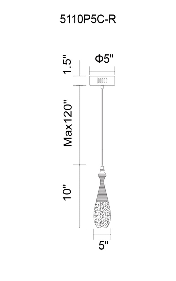 LED Down Mini Pendant with Chrome finish - Neoluxe Lighting