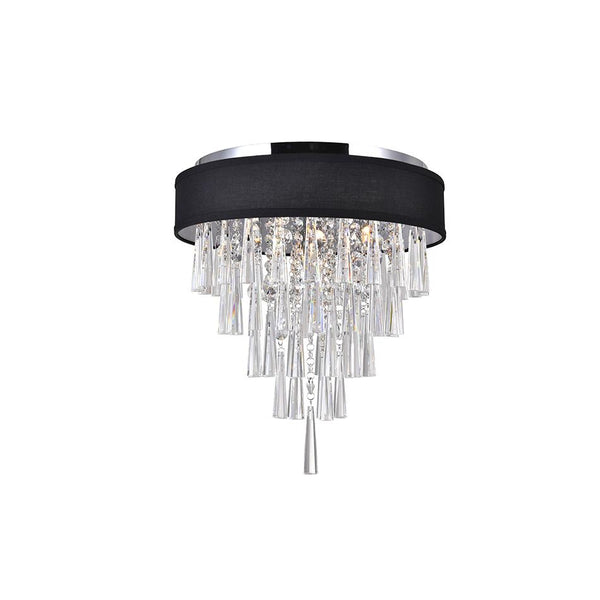 4 Light Drum Shade Flush Mount with Chrome finish - Neoluxe Lighting