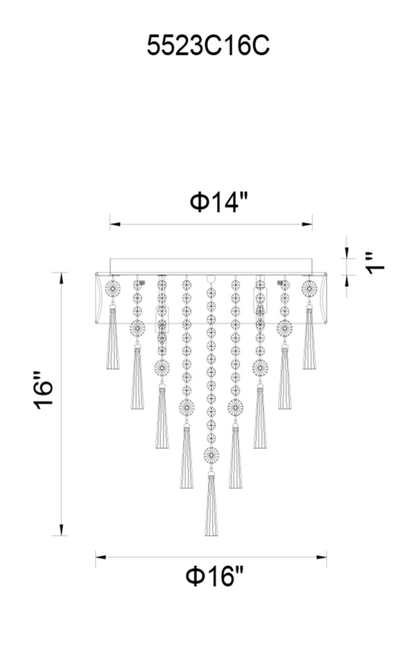 4 Light Drum Shade Flush Mount with Chrome finish - Neoluxe Lighting