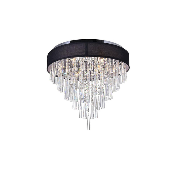 8 Light Drum Shade Flush Mount with Chrome finish - Neoluxe Lighting
