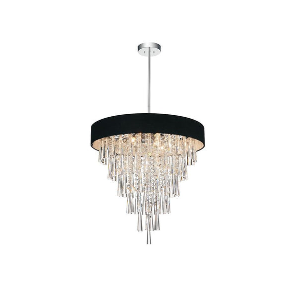 8 Light Drum Shade Chandelier with Chrome finish - Neoluxe Lighting