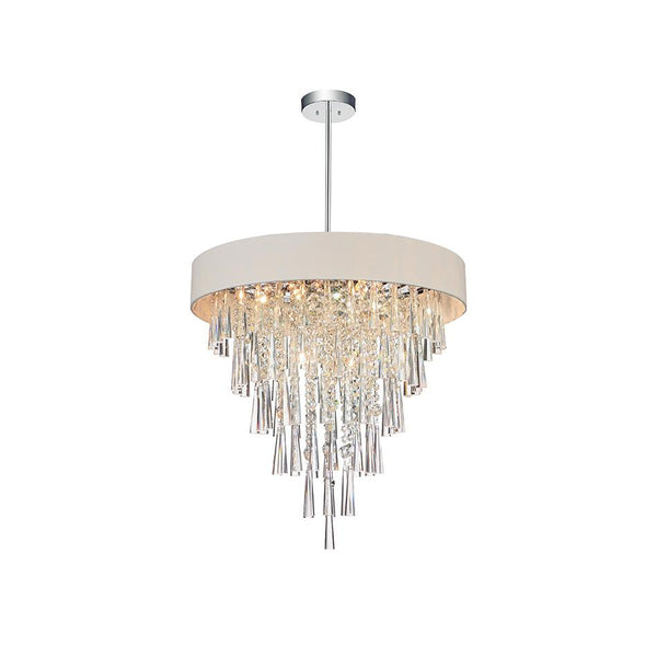 8 Light Drum Shade Chandelier with Chrome finish - Neoluxe Lighting