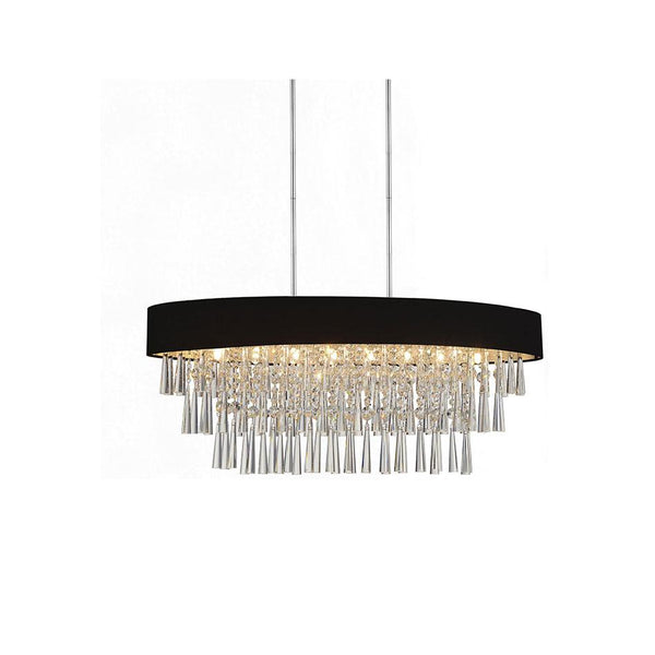 8 Light Drum Shade Chandelier with Chrome finish - Neoluxe Lighting