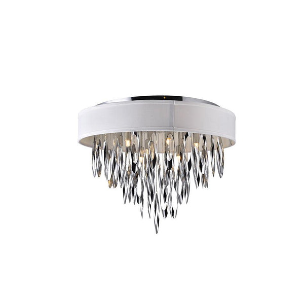 9 Light Drum Shade Flush Mount with Chrome finish - Neoluxe Lighting