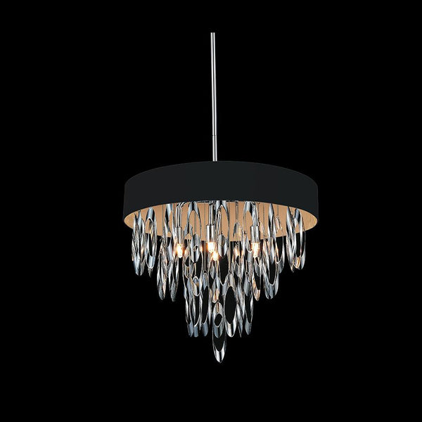 6 Light Drum Shade Chandelier with Chrome finish - Neoluxe Lighting
