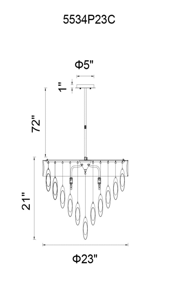 8 Light Drum Shade Chandelier with Chrome finish - Neoluxe Lighting