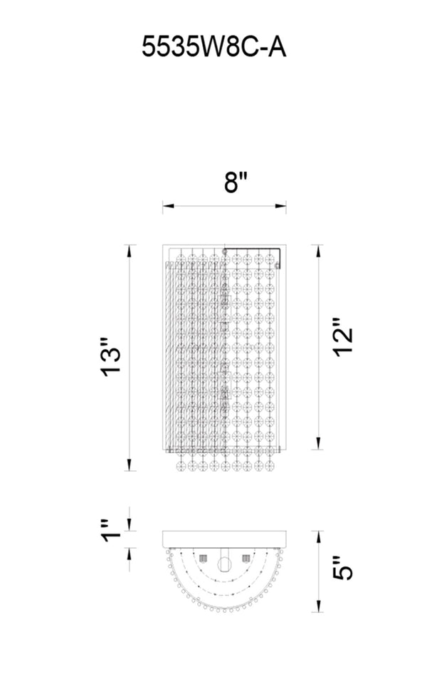 2 Light Wall Sconce with Chrome Finish - Neoluxe Lighting