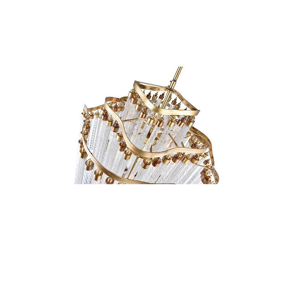 14 Light Down Chandelier with Gold finish - Neoluxe Lighting