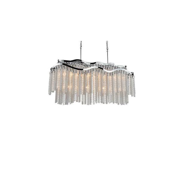 12 Light Down Chandelier with Chrome finish - Neoluxe Lighting