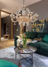 Murano "Carpe" 6-Light Cream Chandelier