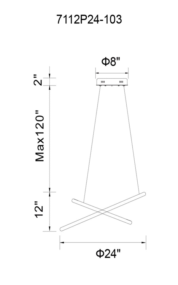LED  Chandelier with White finish - Neoluxe Lighting