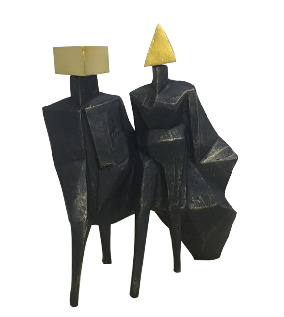"The Abstract Couple" Metal Statue - Neoluxe Lighting