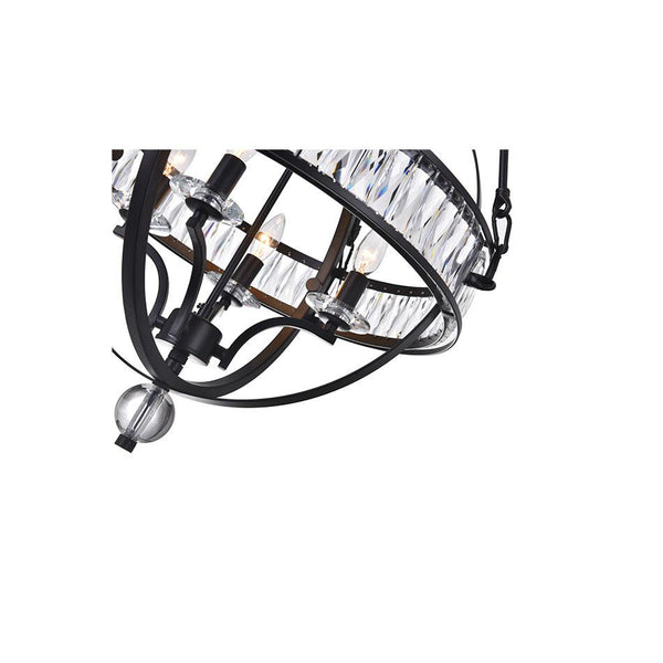 4 Light  Chandelier with Black finish - Neoluxe Lighting