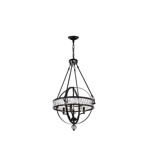 4 Light  Chandelier with Black finish - Neoluxe Lighting