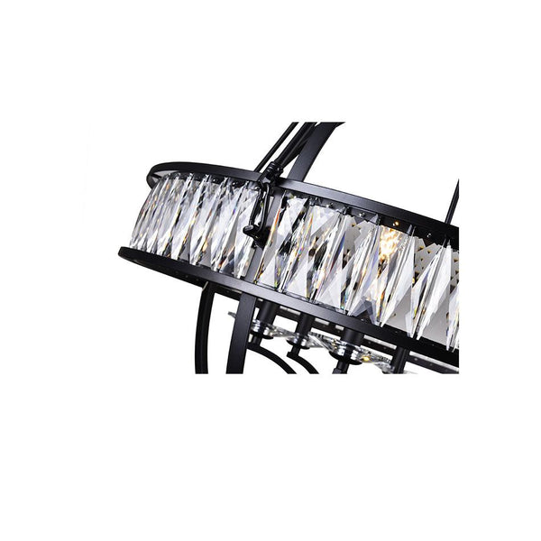 6 Light  Chandelier with Black finish - Neoluxe Lighting