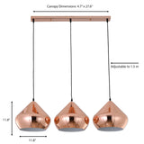 "Legro" 3-Light Rose Gold Pendant ( B1&B2 )