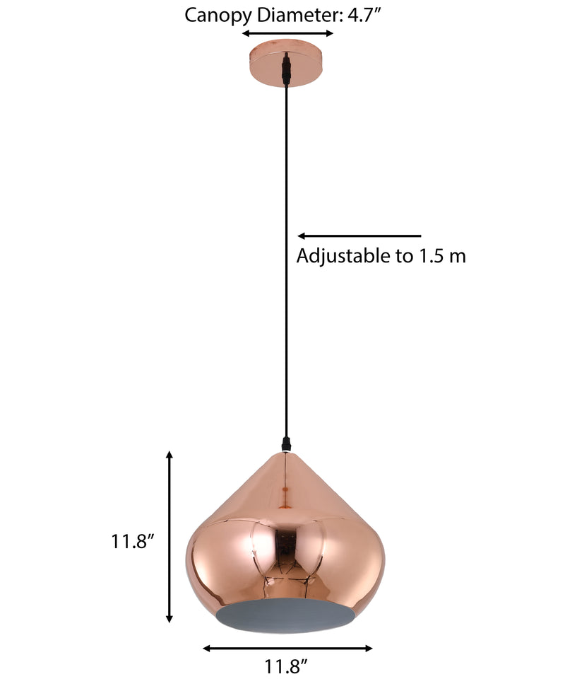 "Legro" 1-Light Rose Gold Pendant ( B1 & B2 )