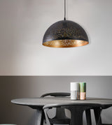 "Parsy" 1-Light Black and Gold Wide Pendant ( A3 & B2 )