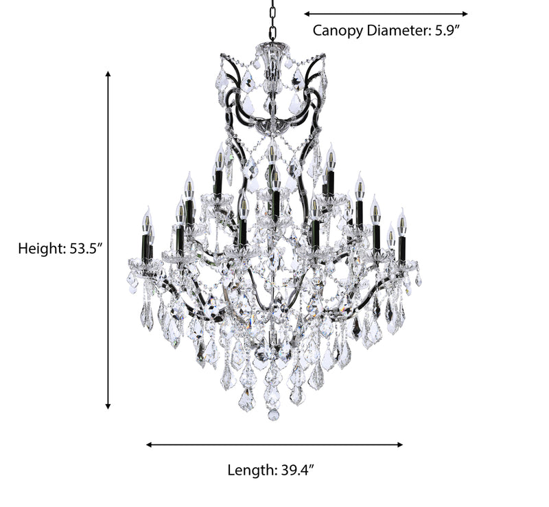 Breno 25-Light Black Nickel Chandelier ( A3 )